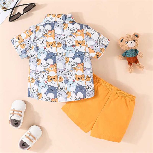 Children All over nice print T Shirt with pants