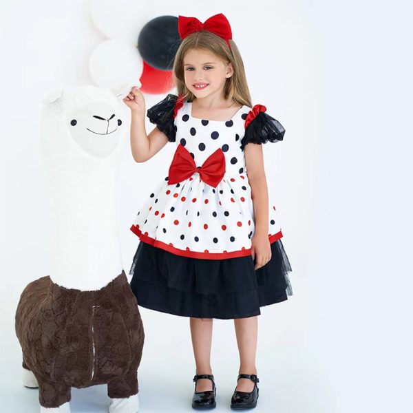 Children princess dress with hair band