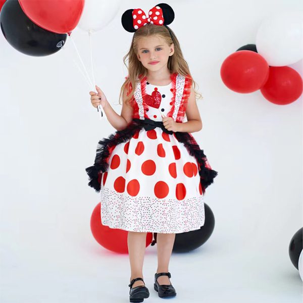 Children princess dress with hair band
