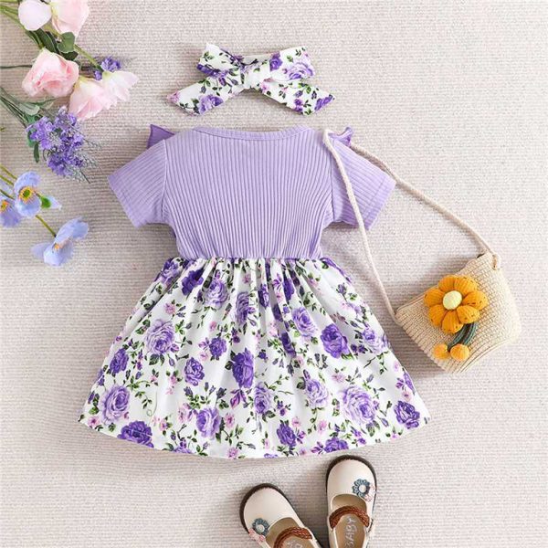 Little girl princess dresses with headscarve